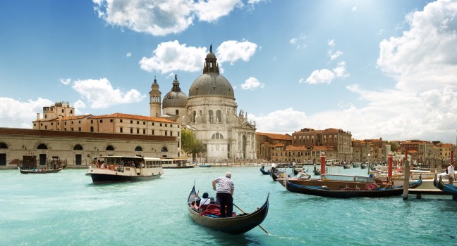 boat grand canal basilica santa maria della salute venice italy main
