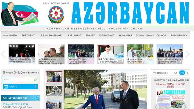 newspaper azerbaijan