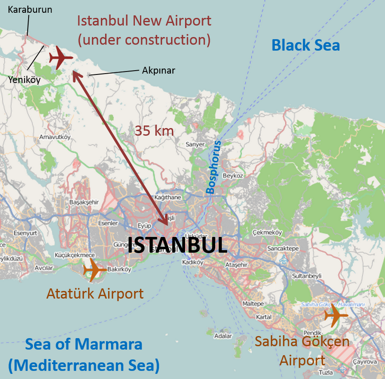 istanbul new airport map